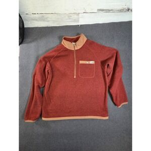 The North Face Gordon Lyons Pullover Mens XL‎ Red Heather Quarter-Zip